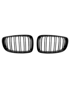 BMW 1-serie F20 F21 M look grill nieren mat zwart 11-15 (afbeelding is van de hoogglans)