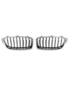 BMW 3-serie F30 F31 grill nieren chrome zwart