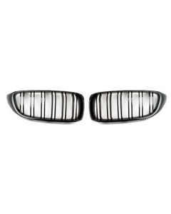 BMW 4-serie F32 F33 F36 M4 look grill nieren hoogglans zwart 2013-