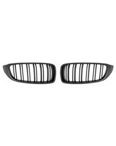 BMW 4-serie F32 F33 F36 M4 look grill nieren mat zwart 2013-