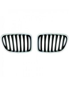 BMW X1 E84 grill nieren chrome zwart 09-12