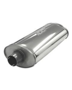 RVS einddemper ovaal 140x220x500mm Ø63.5mm-2.50inch