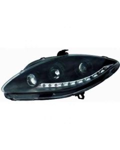 Seat Leon xenon look koplampen helder zwart LED dragon light dagrijlichten