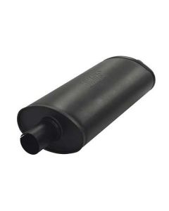 Steel exhaust silencer oval 115-185-420mm Ø50.8mm-2.00inch