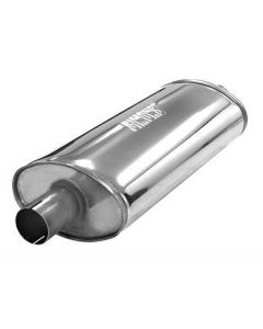 Stainless steel exhaust silencer oval 115-185-420mm Ø50.8mm-2.00inch
