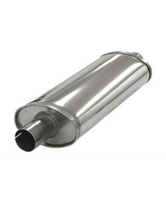 Stainless steel exhaust silencer oval 100-165-420mm Ø50.8mm-2.00inch
