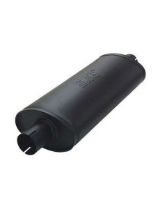 Steel exhaust silencer oval 100-165-420mm Ø50.8mm-2.00inch