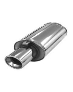 RVS einddemper met eindstyling 90x120mm Ø76mm-3.00inch