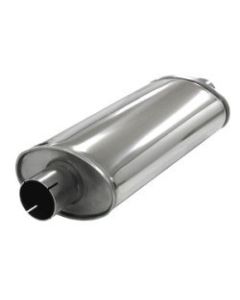 RVS einddemper ovaal 115x185-420mm Ø63.5mm-2.50inch