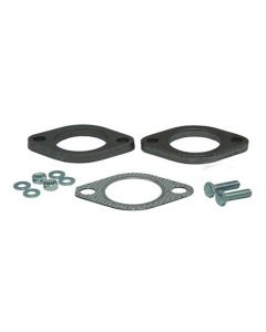 2-hole steel Flanges (pair) with gasket Ø44.5mm - 1.75inch