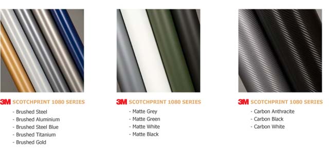 3M Scotchprint 1080 carwrap folie